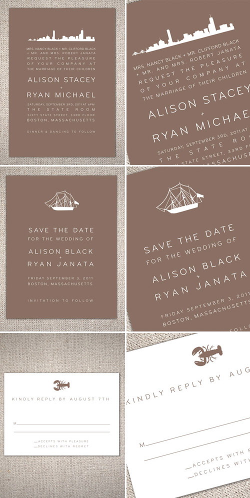 city skyline wedding invitations and save the dates from Hello!Lucky city skyline wedding invitations and save the dates from Hello!Lucky