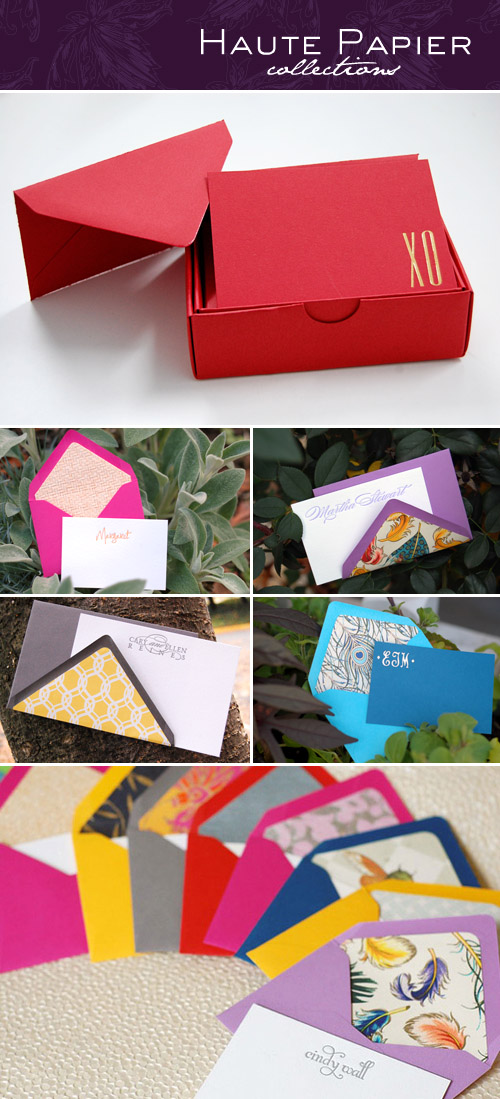 Haute Papier's bold and beautiful letterpress enclosure notes Haute Papier's bold and beautiful letterpress enclosure notes