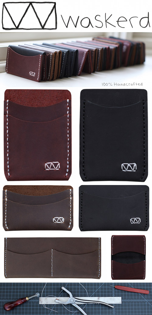 handmade leather wallets from Waskerd handmade leather wallets from Waskerd