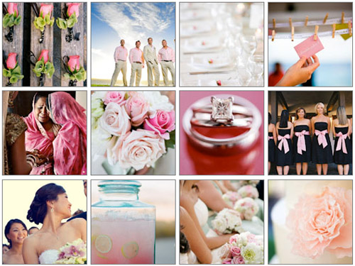 Junebug Weddings image gallery pink wedding color palette Junebug Weddings image gallery pink wedding color palette
