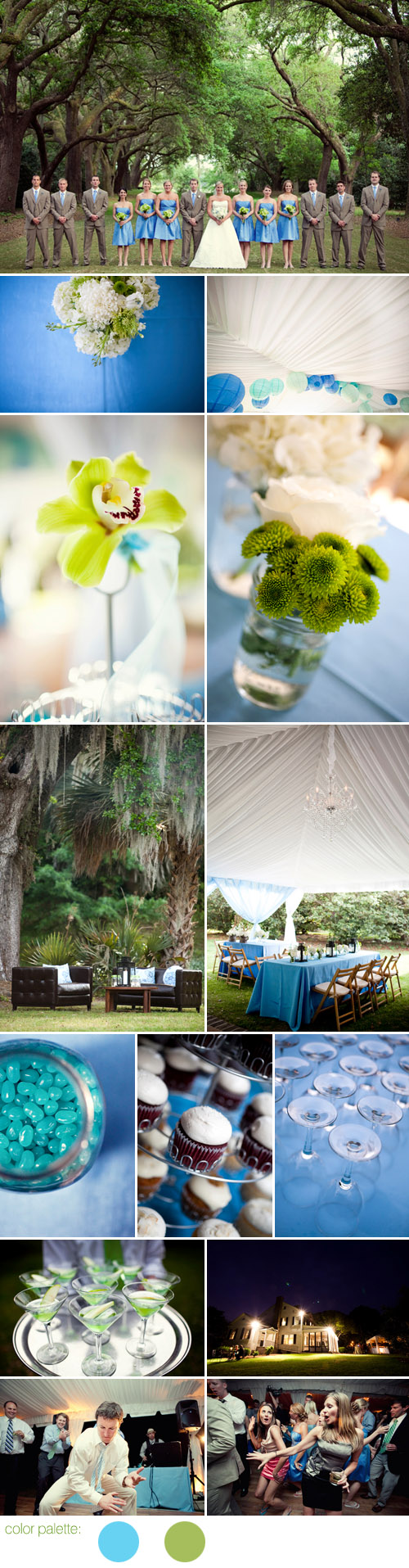 Charleston, South Carolina wedding at The Legare Waring House, sky blue and green wedding color palette, photos by The Schultzes Charleston, South Carolina wedding at The Legare Waring House, sky blue and green wedding color palette, photos by The Schultzes
