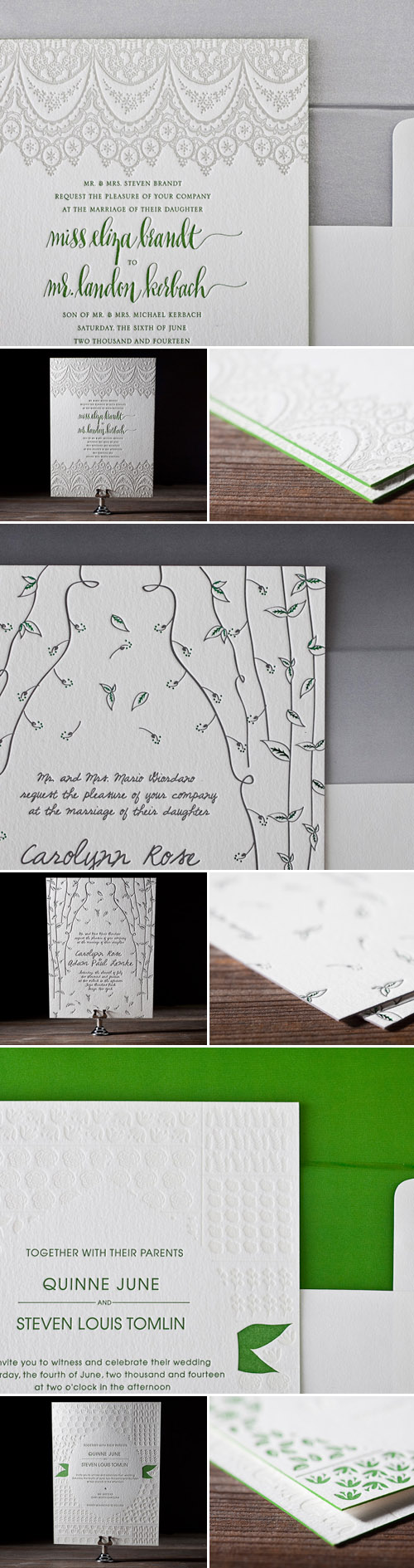 2012 letterpress wedding invitations from Bella Figura 2012 letterpress wedding invitations from Bella Figura
