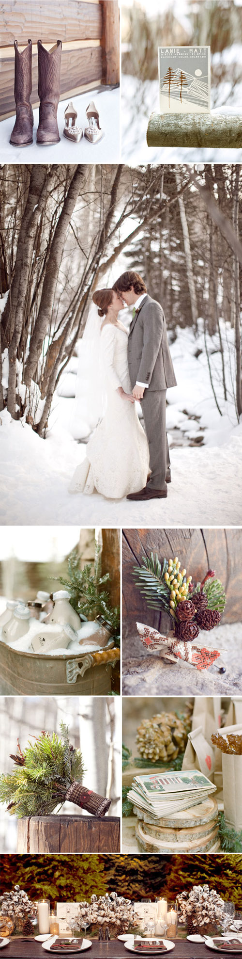snowy romantic Colorado wedding from Lisa Vorce of Oh How Charming! photographed by Aaron Delesie snowy romantic Colorado wedding from Lisa Vorce of Oh How Charming! photographed by Aaron Delesie