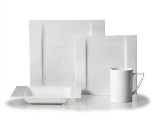 Modern White square dinnerware for your bridal registry from Mikasa Modern White square dinnerware for your bridal registry from Mikasa