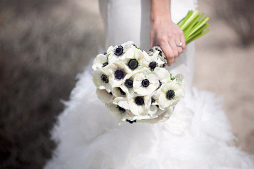 modern anemone bridal bouquet by Bella Signature Design, photo by Holly Clarke Photography modern anemone bridal bouquet by Bella Signature Design, photo by Holly Clarke Photography