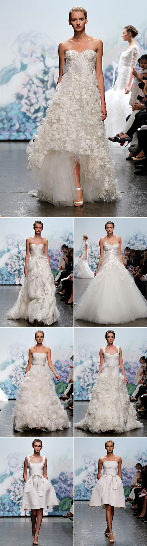 Monique Lhuillier wedding dresses from the Fall 2012 bridal collection Monique Lhuillier wedding dresses from the Fall 2012 bridal collection