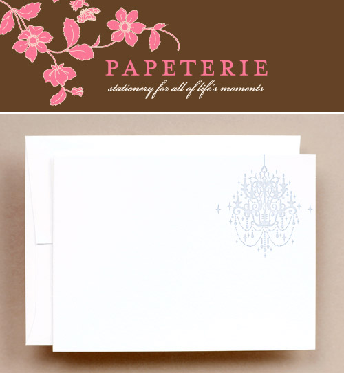 chandelier notecards from Papeterie chandelier notecards from Papeterie