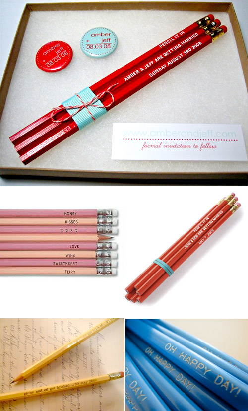 cute save the date pencils cute save the date pencils