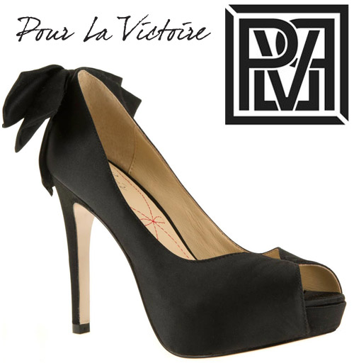 Pour La Victoire bridal shoe collection giveaway - black peep-toe wedding shoes Pour La Victoire bridal shoe collection giveaway - black peep-toe wedding shoes