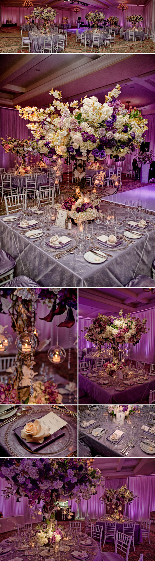 Purple wedding floral design by Nisie's Enchanted Florist, Montage Laguna Beach wedding, photos by Jason Lanier Purple wedding floral design by Nisie's Enchanted Florist, Montage Laguna Beach wedding, photos by Jason Lanier