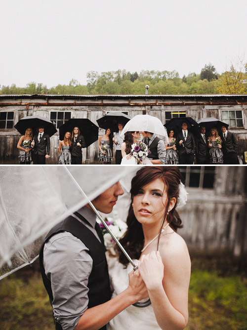 creative wedding party portraits on a rainy day, Benj Haisch Photography beautiful wedding party portraits on a rainy day, Benj Haisch Photography