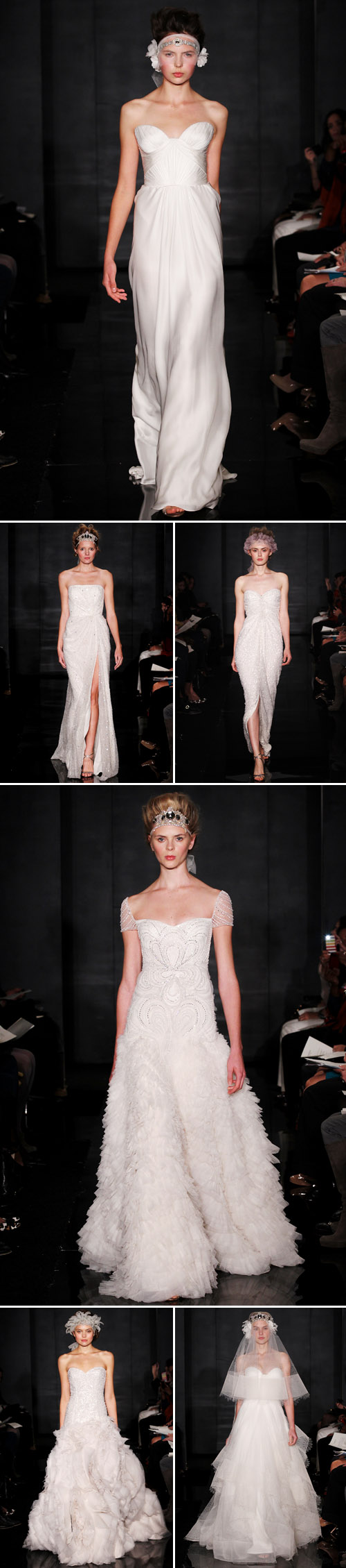 dramatic high fashion wedding dresses from Reem Acra Fall 2012 bridal collection dramatic high fashion wedding dresses from Reem Acra Fall 2012 bridal collection