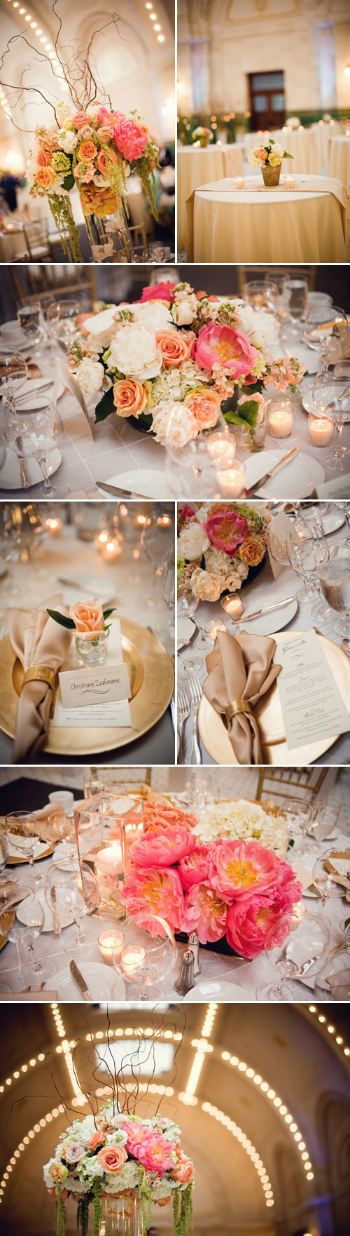 romantic ivory, gold, champagne and peach wedding floral decor at Union Station, Seattle, photos by Stephanie Cristalli Photography romantic ivory, gold, champagne and peach wedding floral decor at Union Station, Seattle, photos by Stephanie Cristalli Photography