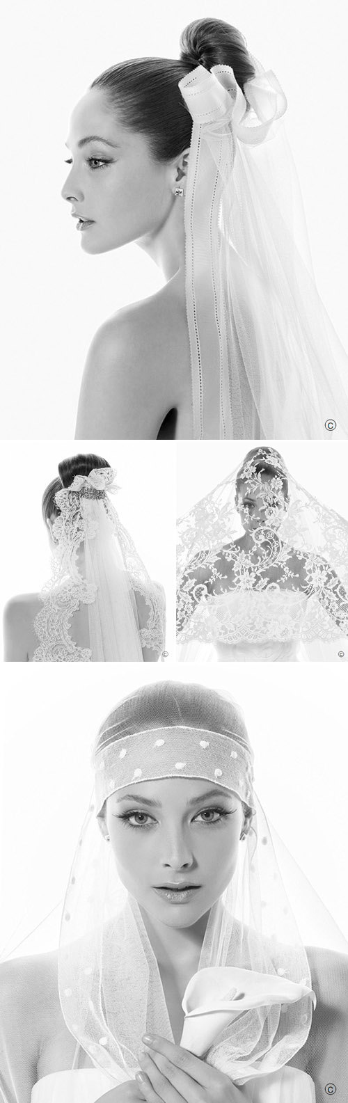 lace mantilla bridal veils from Rosa Cara lace mantilla bridal veils from Rosa Cara