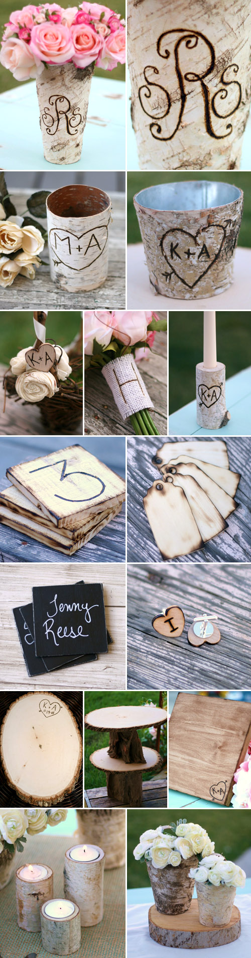 rustic woodland wedding decor and accessories from Bragging Bags on Etsy.com rustic woodland wedding decor and accessories from Bragging Bags on Etsy.com