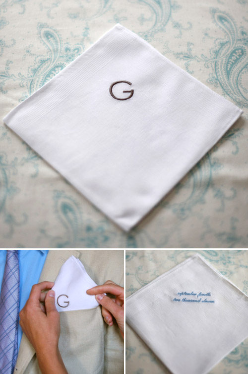 monogrammed cotton handkerchiefs from Sarah Drake, perfect gifts for grooms and groomsmen, images by Elizabeth Messina monogrammed cotton handkerchiefs from Sarah Drake, perfect gifts for grooms and groomsmen, images by Elizabeth Messina