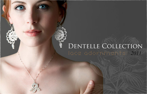 silver cast lace bridal jewelry By Jeannie silver cast lace bridal jewelry By Jeannie