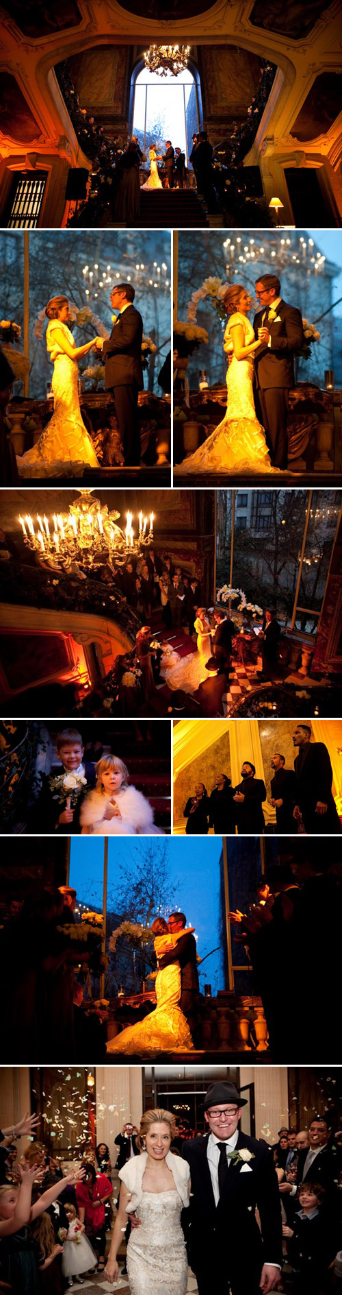 Snowy winter wedding in Paris at La Maison France-Amériques, planned by Fête in France, photography by Studio Cabrelli Snowy winter wedding in Paris at La Maison France-Amériques, planned by Fête in France, photography by Studio Cabrelli