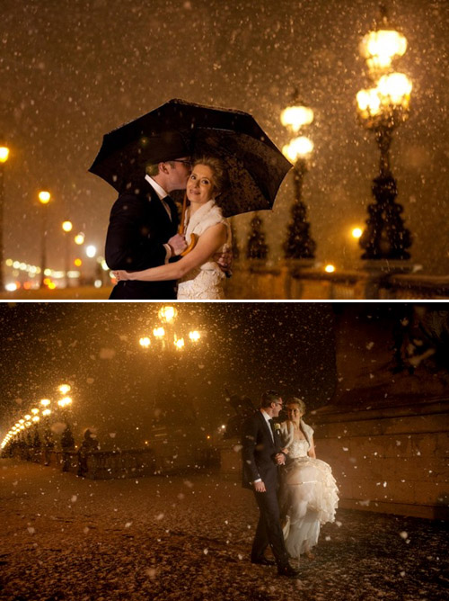Snowy winter wedding in Paris at La Maison France-Amériques, planned by Fête in France, photography by Studio Cabrelli Snowy winter wedding in Paris at La Maison France-Amériques, planned by Fête in France, photography by Studio Cabrelli