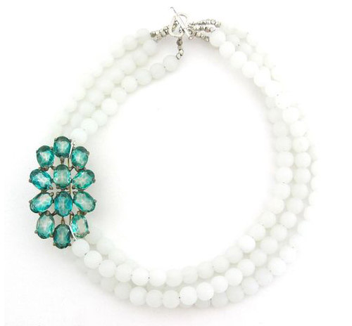 something blue wedding jewelry and accessories, necklace by Elva Fields something blue wedding jewelry and accessories, necklace by Elva Fields