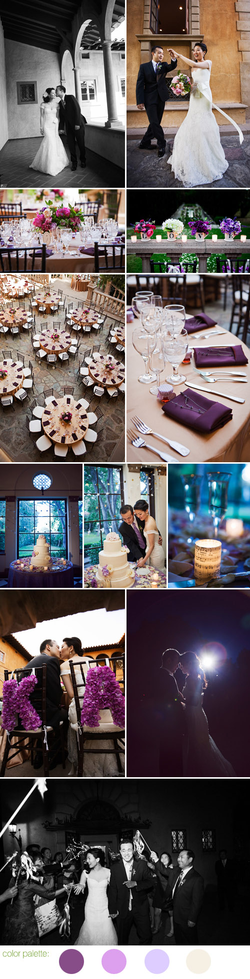 romantic diy wedding at Villa del Sol dOro in Southern California, purple, eggplant, lavender wedding color palette, photos by Duke Photography romantic diy wedding at Villa del Sol dOro in Southern California, purple, eggplant, lavender wedding color palette, photos by Duke Photography