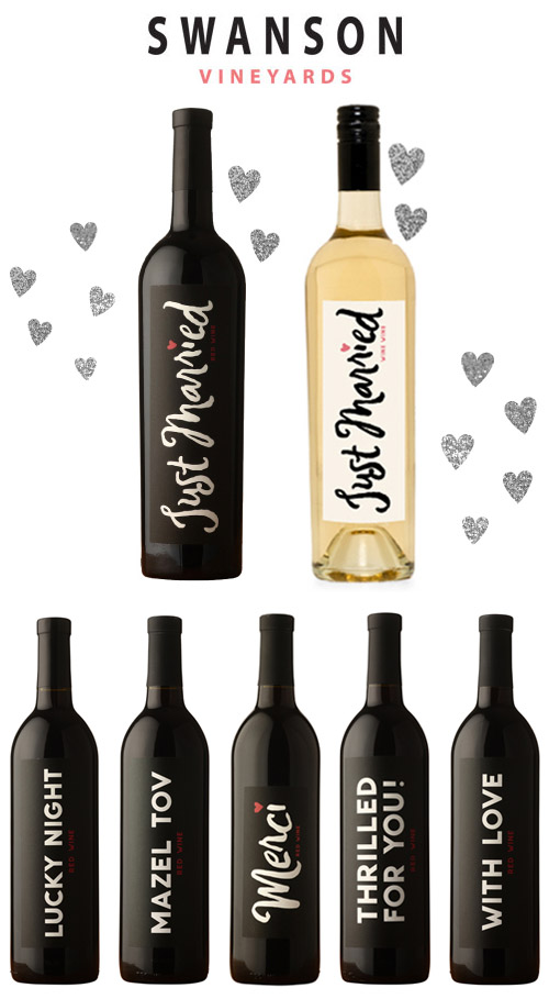 Just Married wines from Swanson Vineyards, wedding gifts and wedding reception wines Just Married wines from Swanson Vineyards, wedding gifts and wedding reception wines