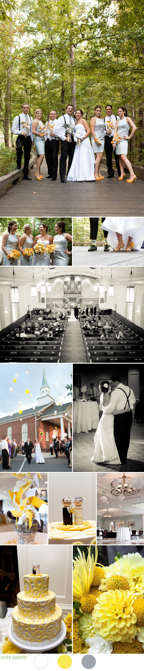 North Carolina wedding with a yellow and gray color palette, photos by Rachel Fesko Photography North Carolina wedding with a yellow and gray color palette, photos by Rachel Fesko Photography