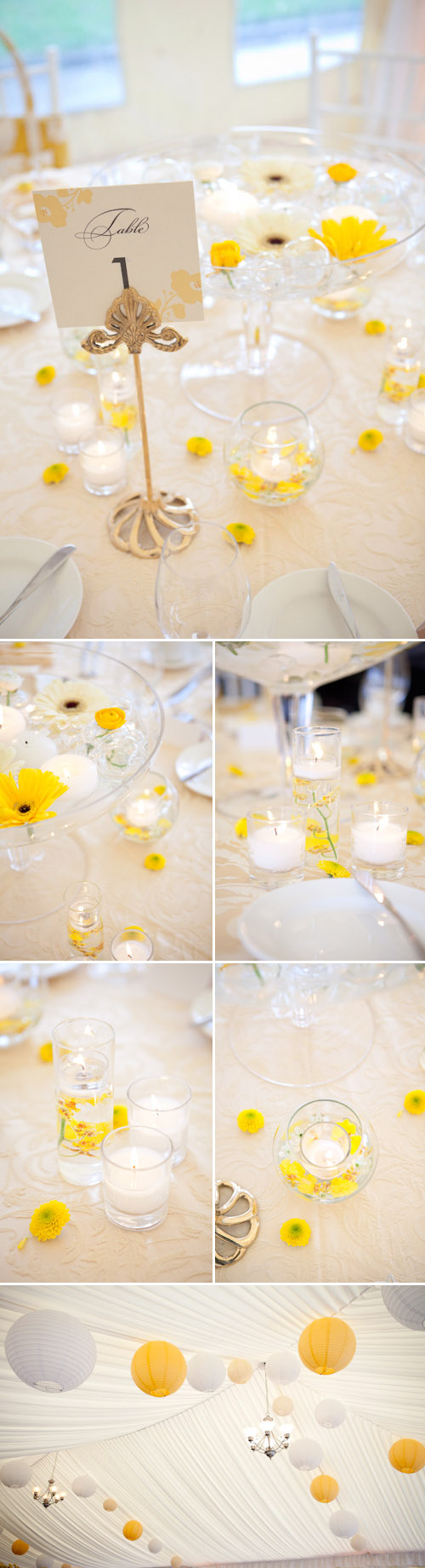 yellow and white wedding table top design from Woodmark Weddings and Fena Flowers, images by Junebug Weddings yellow and white wedding table top design from Woodmark Weddings and Fena Flowers, images by Junebug Weddings