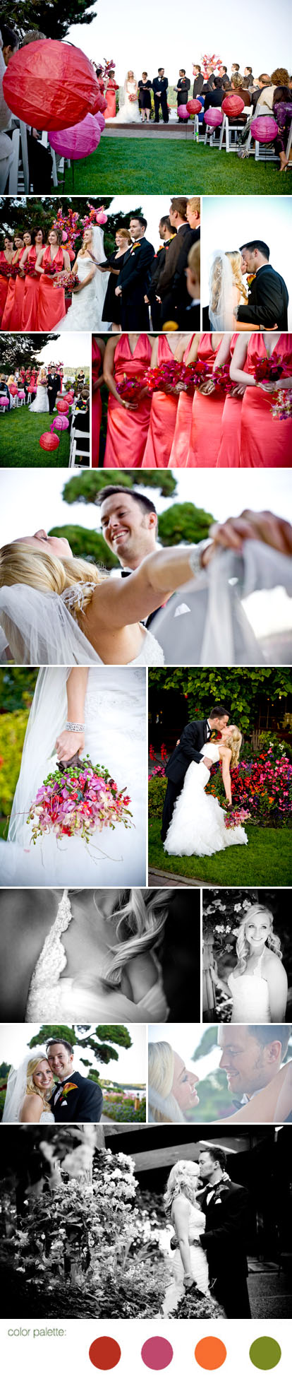 bright and fun summer wedding color palette or red, pink, orange and green, real wedding images by positive light photography bright and fun summer wedding color palette or red, pink, orange and green, real wedding images by positive light photography