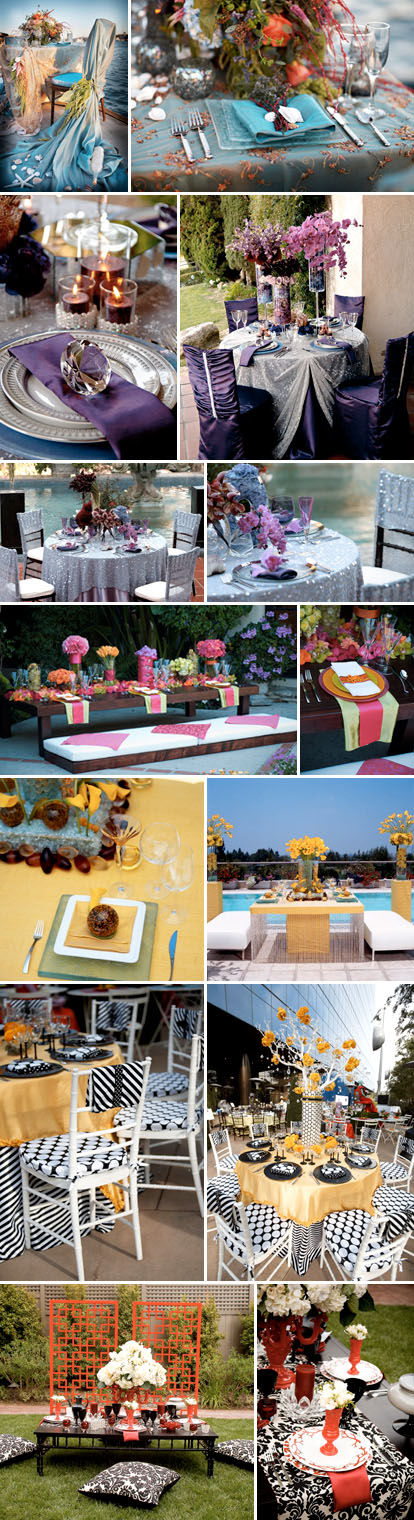 Wildflower Linens, blue, green, pink, red yellow black and white wedding color palettes, tabletop linen rental for weddings and special events Wildflower Linens, blue, green, pink, red yellow black and white wedding color palettes, tabletop linen rental for weddings and special events