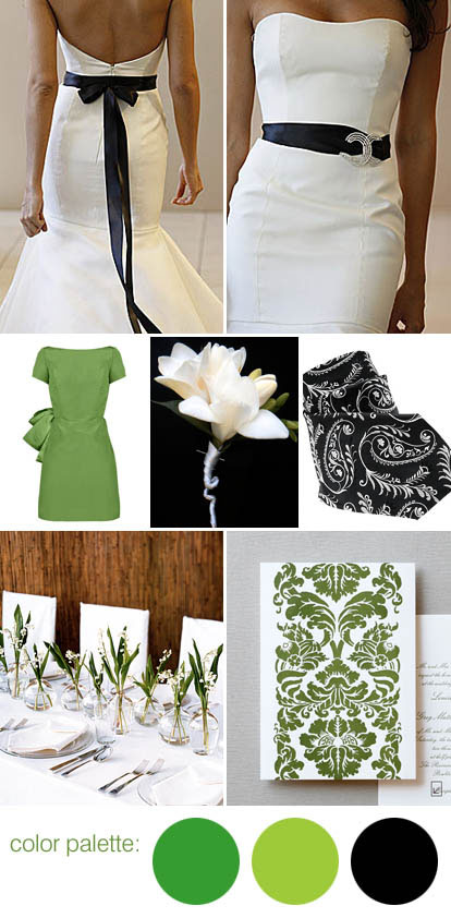 black, white and green wedding color palette and inspiration board black, white and green wedding color palette and inspiration board
